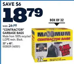 RONA CONTRACTOR GARBAGE BAGS offer