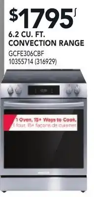 RONA 6.2 CU. FT. CONVECTION RANGE offer