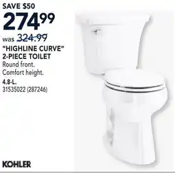 RONA HIGHLINE CURVE 2-PIECE TOILET offer