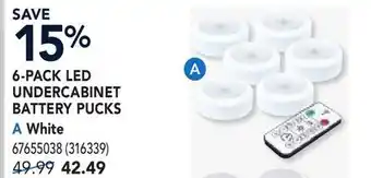RONA 6-PACK LED UNDERCABINET BATTERY PUCKS offer