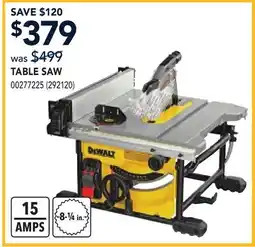 RONA DEWALT TABLE SAW offer