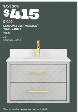 RONA LANDON & CO. MONACO WALL VANITY offer