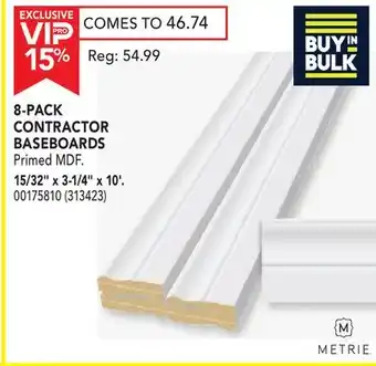 RONA 8-PACK CONTRACTOR BASEBOARDS offer