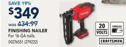 RONA FINISHING NAILER offer