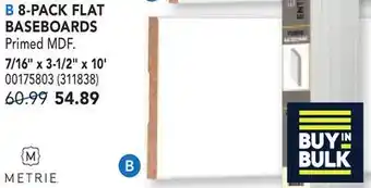 RONA 8-PACK FLAT BASEBOARDS offer
