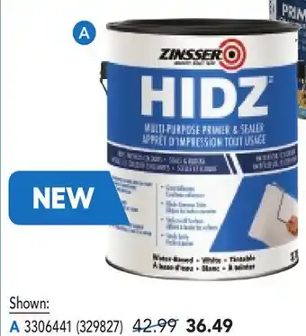 RONA ALL sizes of ZINSSER Prime offer