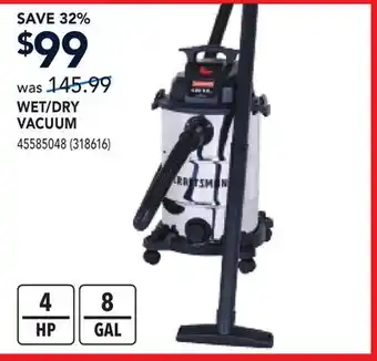 RONA WET/DRY VACUUM offer