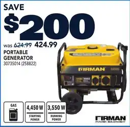 RONA FIRMAN PORTABLE GENERATOR offer