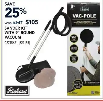 RONA SANDER KIT WITH 9 ROUND VACUUM offer