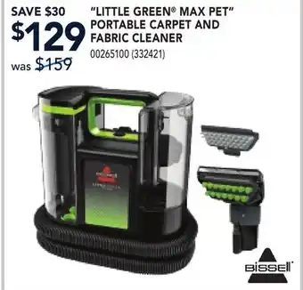 RONA BISSELL LITTLE GREEN MAX PET PORTABLE CARPET AND FABRIC CLEANER offer