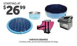Mondou VARIOUS BRANDS Cooling mats, pools and life jackets for dogs offer
