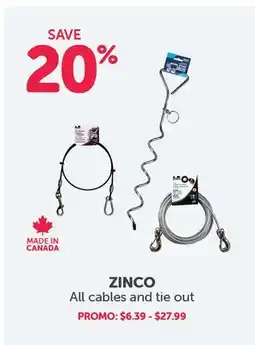Mondou ZINCO All cables and tie out offer