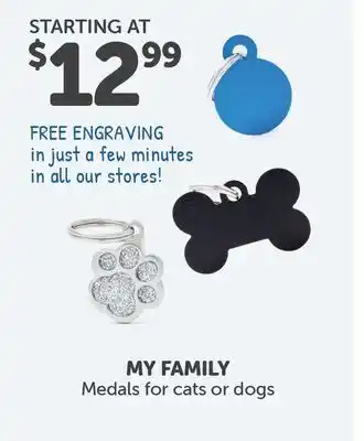 Mondou MY FAMILY Medals for cats or dogs offer