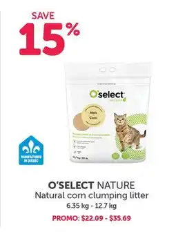 Mondou O'SELECT NATURE Natural corn clumping litter offer