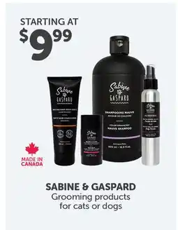 Mondou SABINE & GASPARD Grooming products for cats or dogs offer