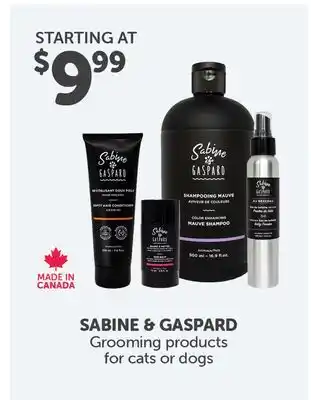 Mondou SABINE & GASPARD Grooming products for cats or dogs offer