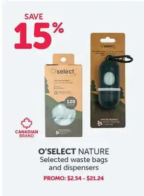 Mondou O'SELECT NATURE Selected waste bags and dispensers offer