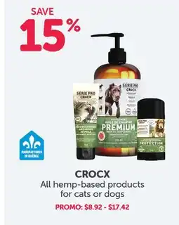 Mondou CROCX All hemp-based products for cats or dogs offer