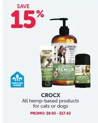 Mondou CROCX All hemp-based products for cats or dogs offer