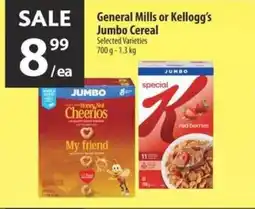 Co-op General mills or kellogg's jumbo cereal offer