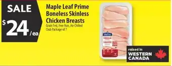 Co-op Maple leaf prime boneless skinless chicken breasts offer