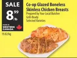 Co-op Co-op glazed boneless skinless chicken breasts offer