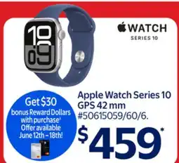 Walmart Apple Watch Serie 10 GPS 42 mm offer