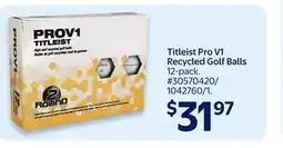Walmart Titleist Pro V1 Recycled Golf Balls offer