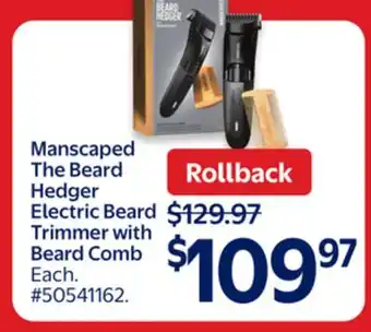 Walmart Manscaped The Beard Hedger Electric Beard Trimmer with Beard Comb offer