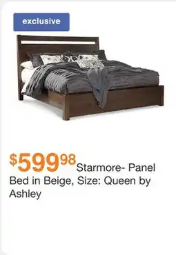 Ashley Furniture Starmore- Panel Bed in Beige, Size: Queen by Ashley offer