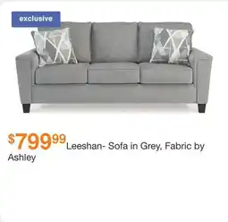 Ashley Furniture Leeshan- Sofa in Grey, Fabric by Ashley offer