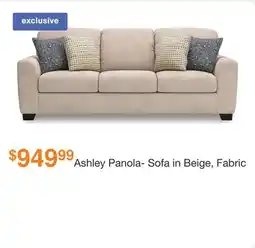 Ashley Furniture Ashley Panola- Sofa in Beige, Fabric offer