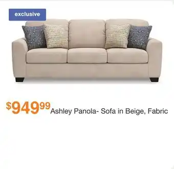 Ashley Furniture Ashley Panola- Sofa in Beige, Fabric offer