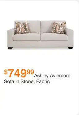 Ashley Furniture Ashley Aviemore Sofa in Stone, Fabric offer