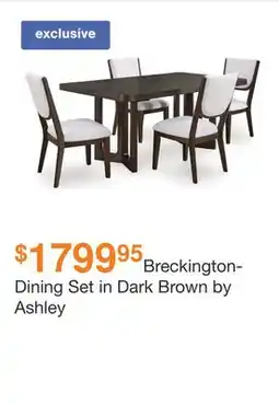Ashley Furniture Breckington- Dining Set in Dark Brown by Ashley offer