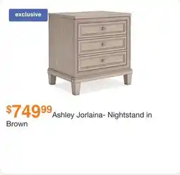 Ashley Furniture Ashley Jorlaina- Nightstand in Brown offer