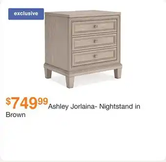 Ashley Furniture Ashley Jorlaina- Nightstand in Brown offer