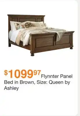 Ashley Furniture Flynnter Panel Bed in Brown, Size: Queen by Ashley offer