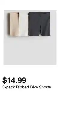 H&M 3-pack Ribbed Bike Shorts offer