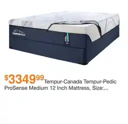 Ashley Furniture Tempur-Canada Tempur-Pedic ProSense Medium 12 Inch Mattress, Size: Queen offer