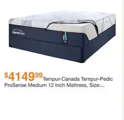 Ashley Furniture Tempur-Canada Tempur-Pedic ProSense Medium 12 Inch Mattress, Size: King offer