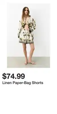 H&M Linen Paper-Bag Shorts offer