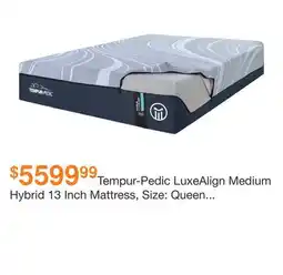 Ashley Furniture Tempur-Pedic LuxeAlign Medium Hybrid 13 Inch Mattress, Size: Queen by Tempur-Canada offer