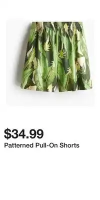 H&M Patterned Pull-On Shorts offer