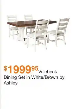 Ashley Furniture Valebeck Dining Set in White/Brown by Ashley offer