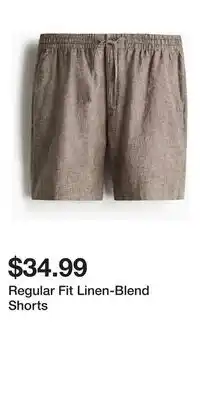 H&M Regular Fit Linen-Blend Shorts offer