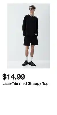 H&M Lace-Trimmed Strappy Top offer