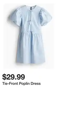 H&M Tie-Front Poplin Dress offer