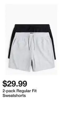 H&M 2-pack Regular Fit Sweatshorts offer