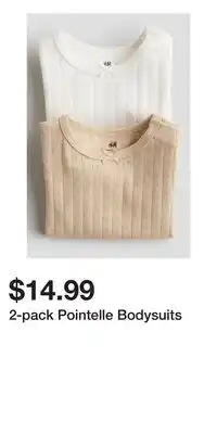 H&M 2-pack Pointelle Bodysuits offer